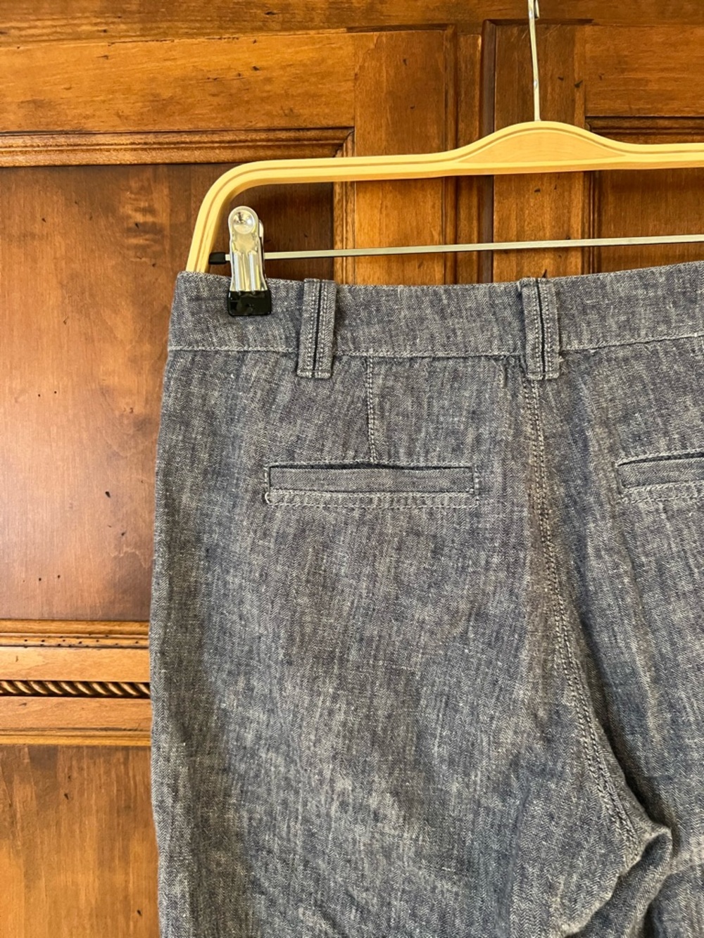 Pilcro & The Letterpress blue linen blend wide leg chambray pants |Size 2 - Picture 7 of 17